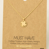 Four Leaf Clover Coin Pendant Necklace