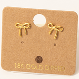 Mini Ribbon Bow Stud Earrings