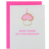 Sweet Wishes On Your Birthday - Paperclip Letterpress Card