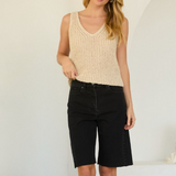 The Amaya - Natural Knit Sleeveless Top
