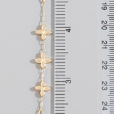 Mini Metallic Flowers Chain Dangle Earrings