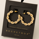 Gold Dipped Braided Hoop Earrings