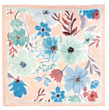 Floral Pattern Square Bandana Scarf