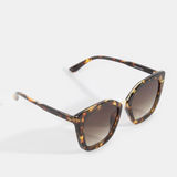 Oversized Cat Eye Square Double Bridge Sunglasses