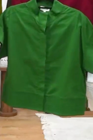 The Maris Pop Collar Button Top