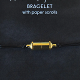 Wish Capsule Bracelet w/ 3-Paper Scrolls - Gold Capsule: Natural
