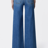 Mid Rise Wide Leg Raw Hem Denim - Flying Monkey Jeans - D1