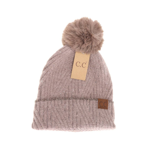 Sequin Pom C.C Beanie - 5 colors