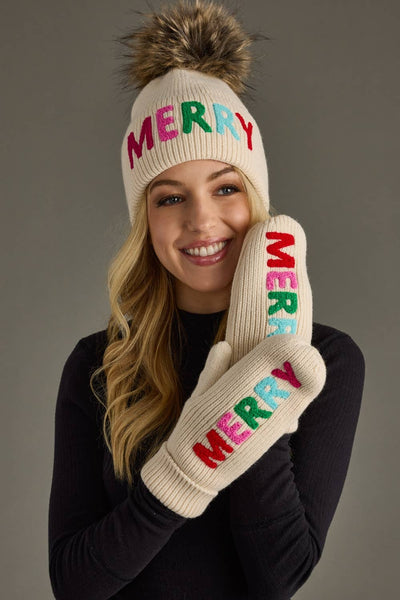 Merry Colorful Knit Mittens
