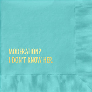 Don't Moderation Cocktail Napkin