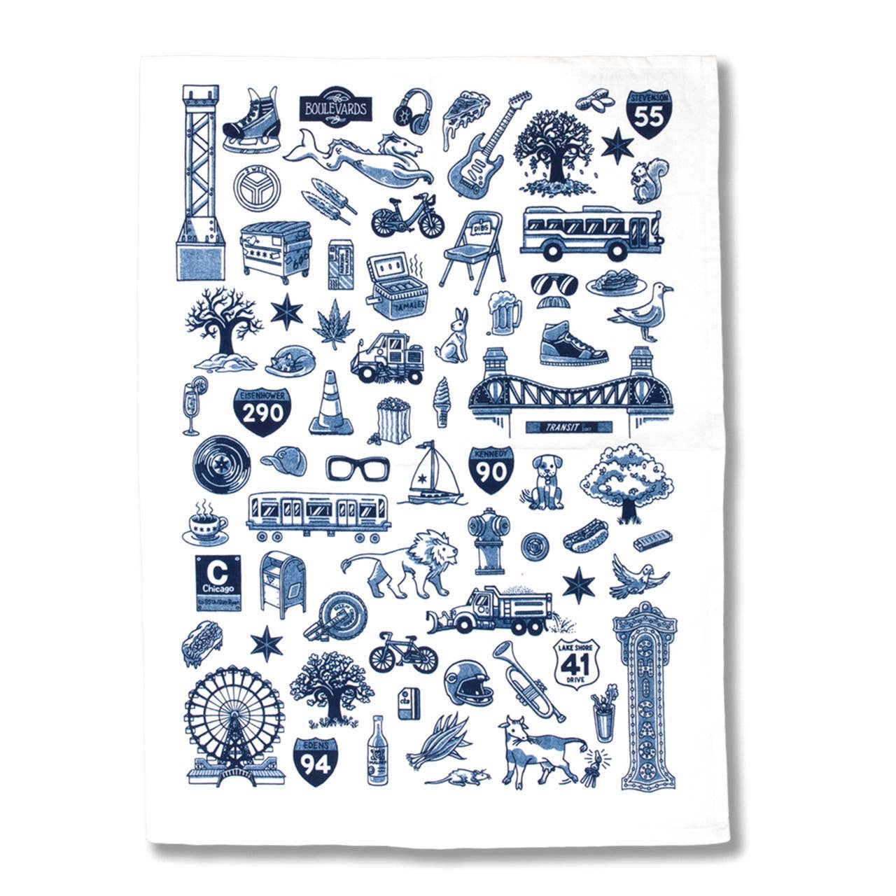 Chicago Icons Dish Towel
