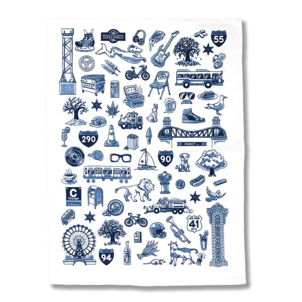 Chicago Icons Dish Towel