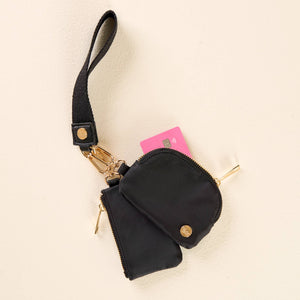 Black - Duo Pouch Wristlet