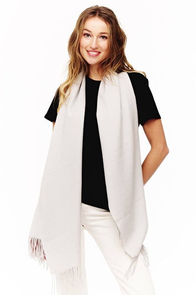 Soft Cashmere Blend Solid Color Fringes Scarf - 8 colors