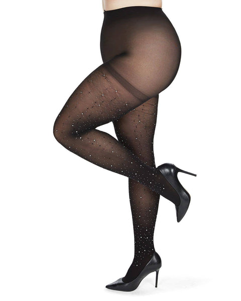 Sparkle Black Opaque Rock The Night Tights - MeMoi