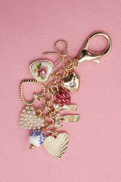 Heart & Strawberry Bag Charm