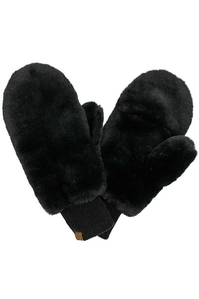 C.C Faux Fur Mittens - 6 colors