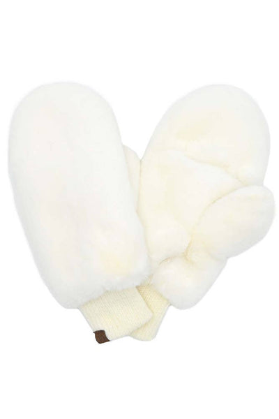 C.C Faux Fur Mittens - 6 colors