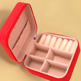 Red Travel Jewelry Box Case