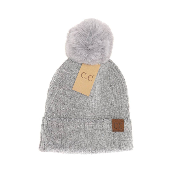 Sequin Pom C.C Beanie - 5 colors