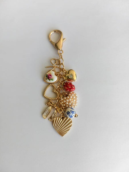 Heart & Strawberry Bag Charm