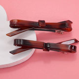 Bow Hair Clips - Torti set of 2