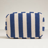 Navy - Terry Fabric Striped Multi-Purpose Pouch