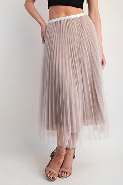 the Allesia Rose Sparkle Mesh Skirt