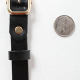 Black Skinny Leather Belt