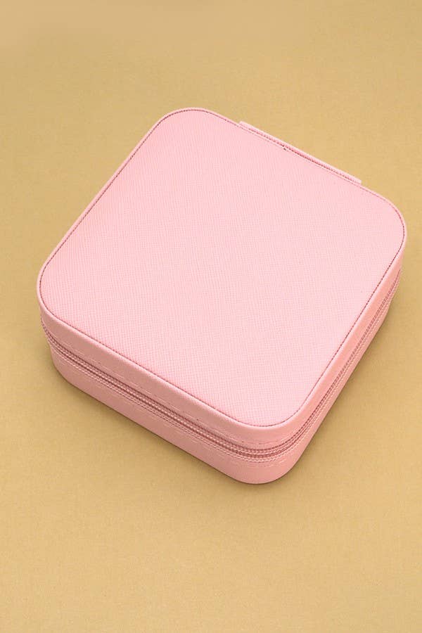 Lt Pink Travel Jewelry Box Case