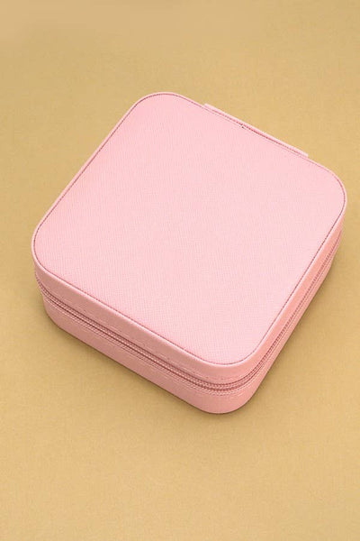 Lt Pink Travel Jewelry Box Case