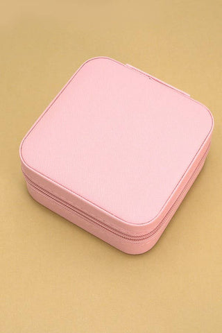 Lt Pink Travel Jewelry Box Case