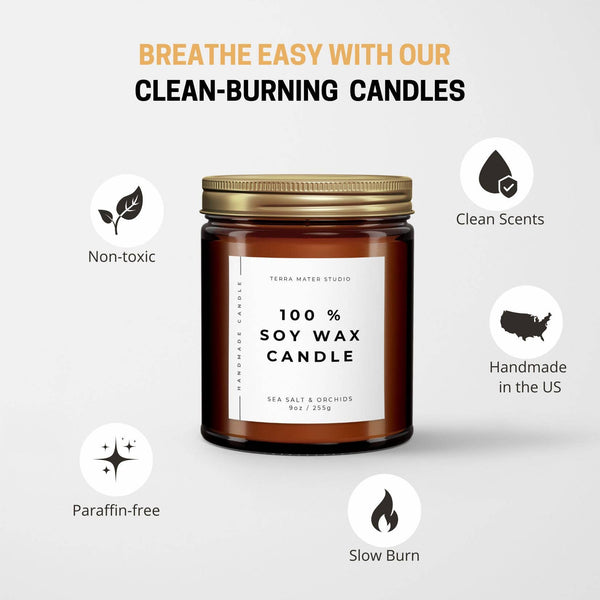 My Last Nerve Soy Scented Candle: Sea Salt + Orchids / 9 oz
