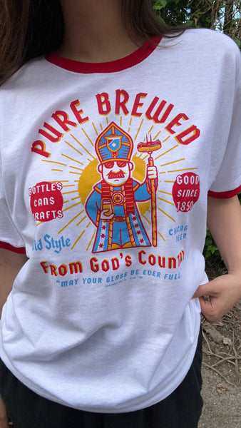 Chicago Style Pope Ringer Tee