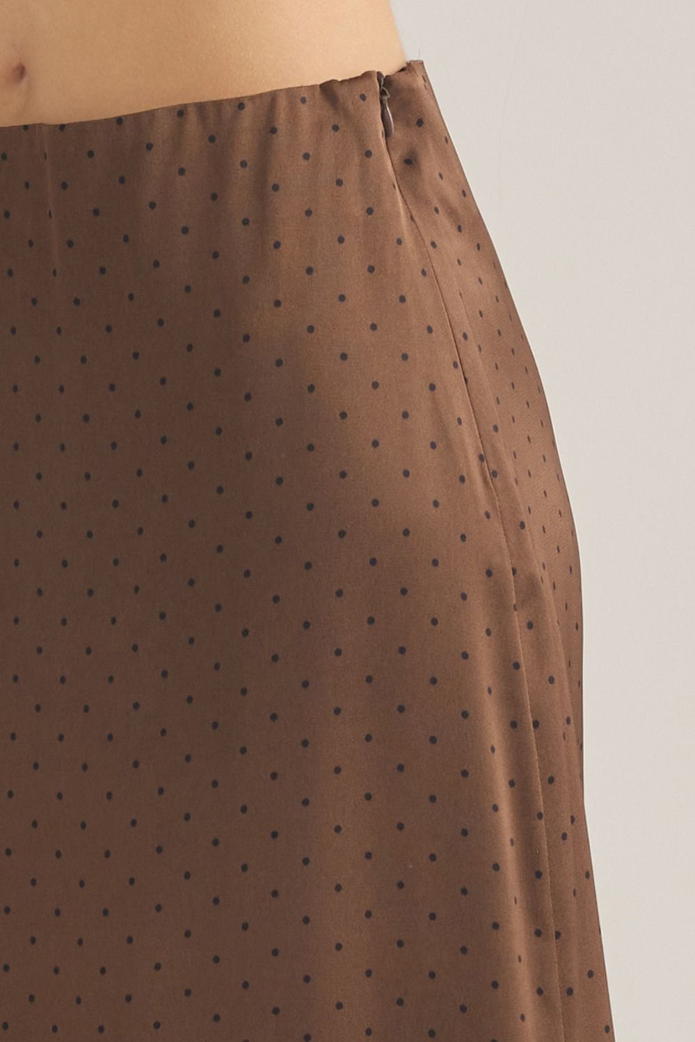 The Lilith Polka Dot Lace Trim Skirt