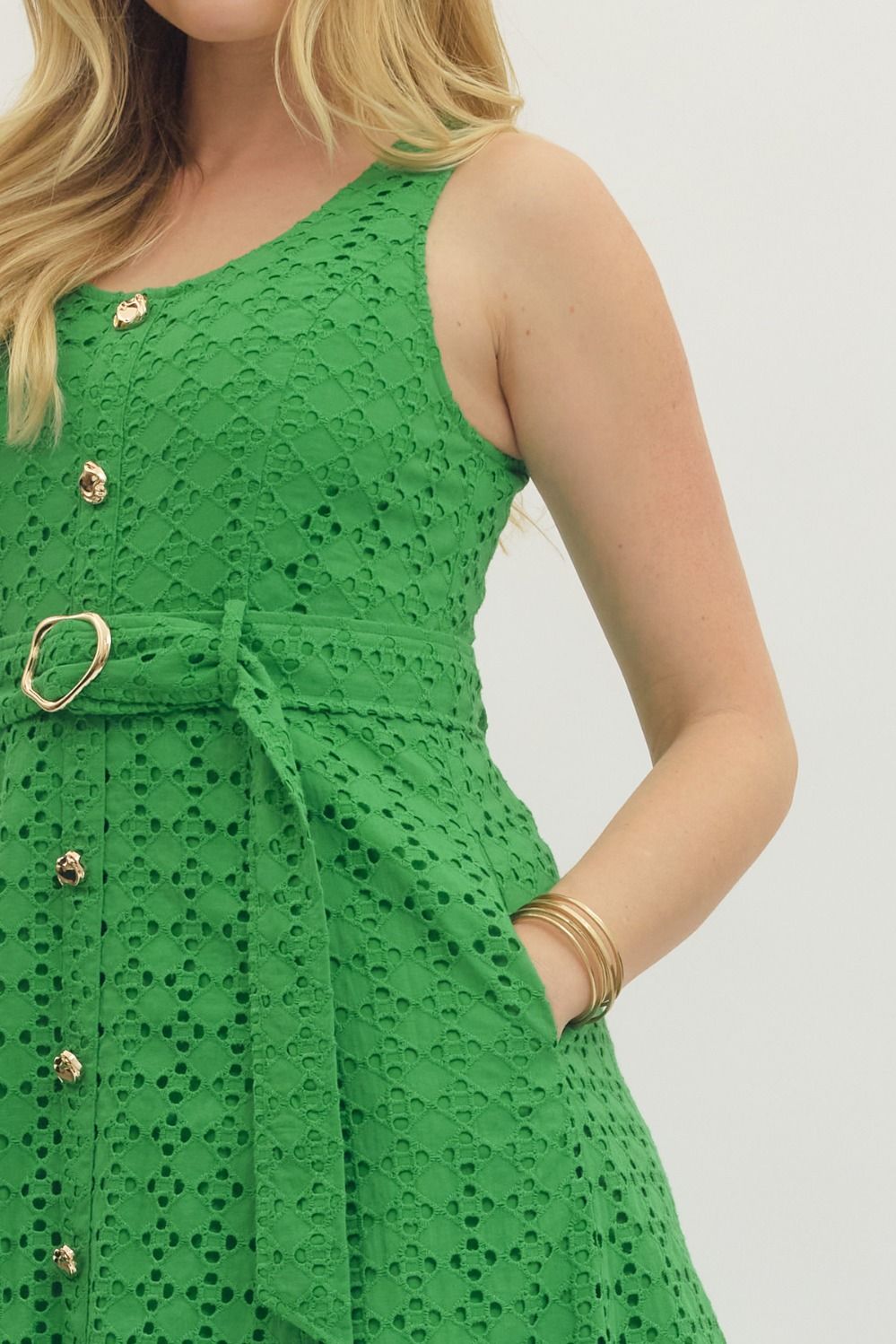 The Georgia Eyelet Midi Dress