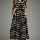 The Claire Floral Block Print Midi Dress