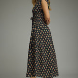 The Claire Floral Block Print Midi Dress