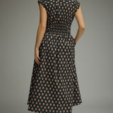 The Claire Floral Block Print Midi Dress
