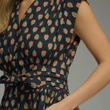 The Claire Floral Block Print Midi Dress