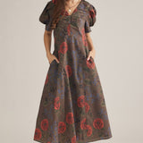 The Lunaria Floral Midi Dress