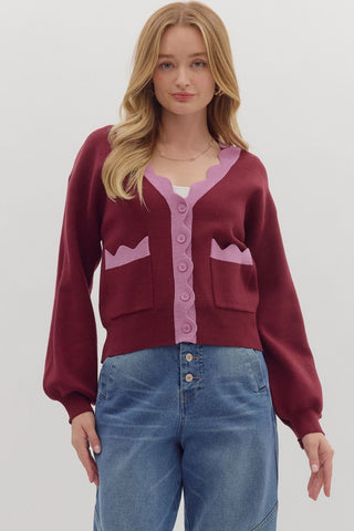 the Aubrey - burgundy