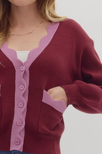 the Aubrey - burgundy