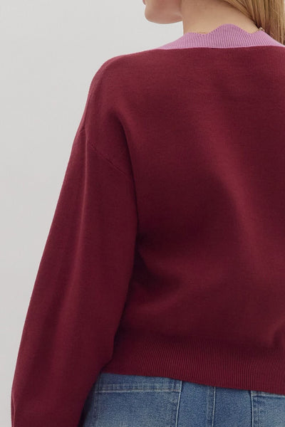 the Aubrey - burgundy