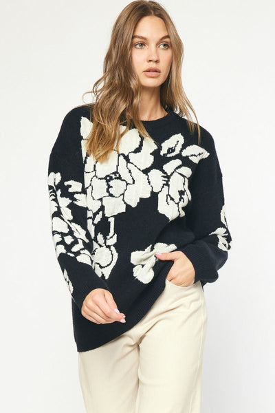 the Lilliana Floral Sweater