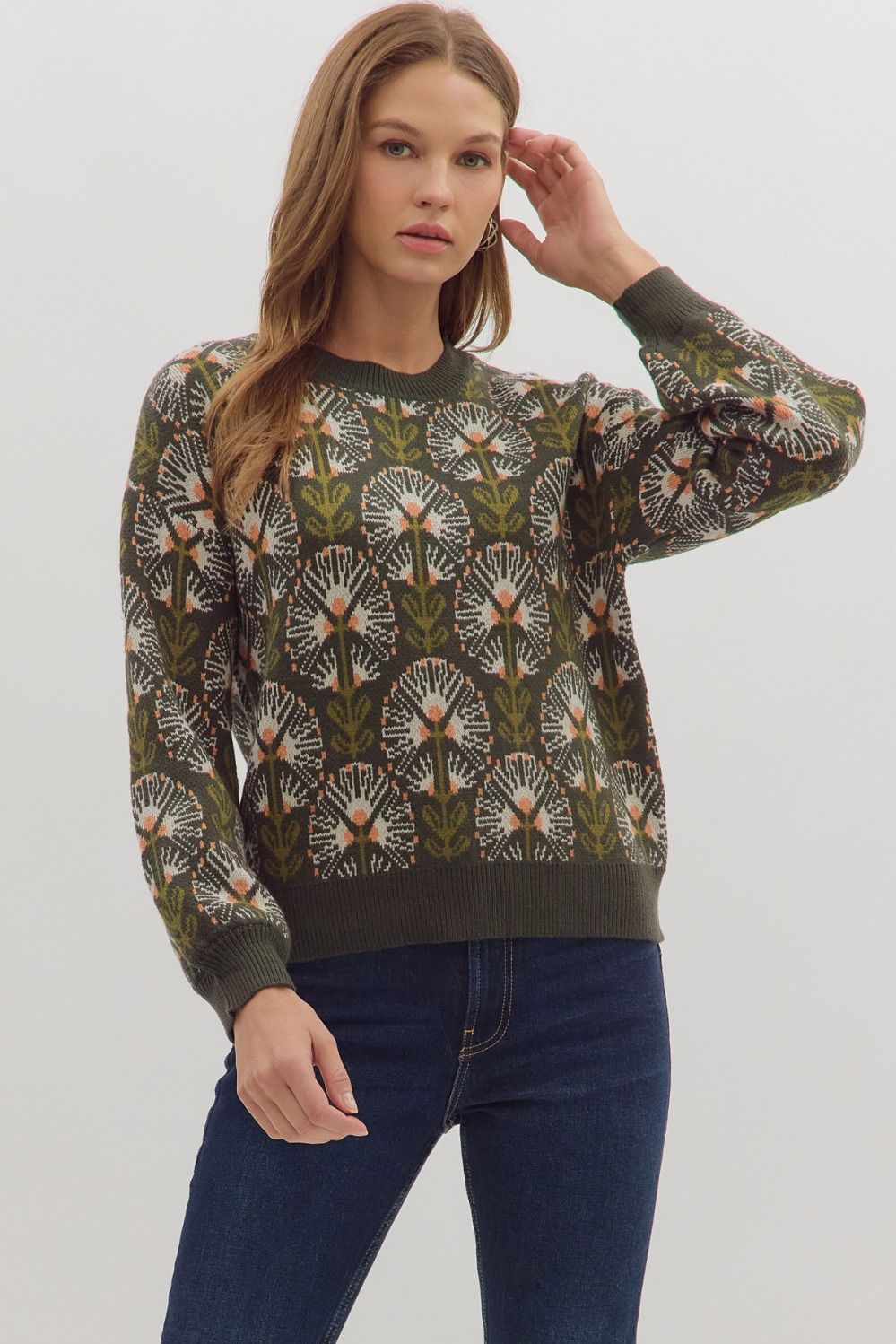 the Albany Floral Sweater