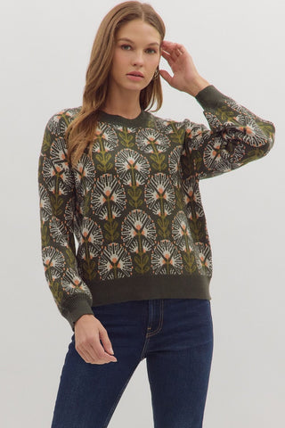 the Albany Floral Sweater