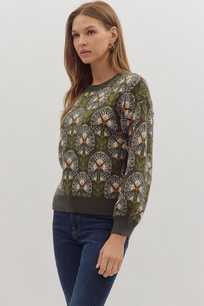 the Albany Floral Sweater