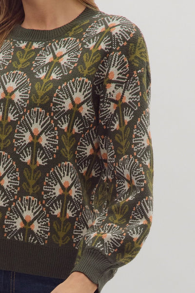 the Albany Floral Sweater