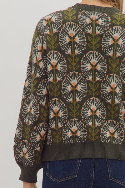 the Albany Floral Sweater